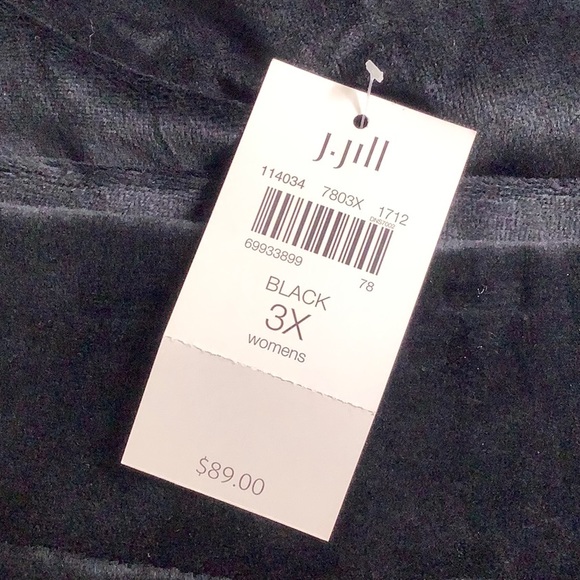 J Jill black Velour straight leg leggings pants size 3X NWT - Picture 8 of 14
